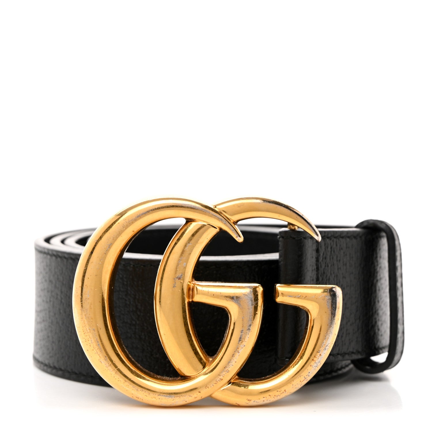 Gucci Textured Calfskin Double G 40mm Belt 95 38 Black 1 of 7
