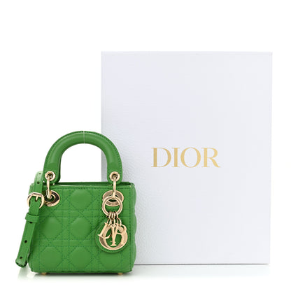 Christian Dior Lambskin Cannage Micro Lady Dior Green 13 of 13