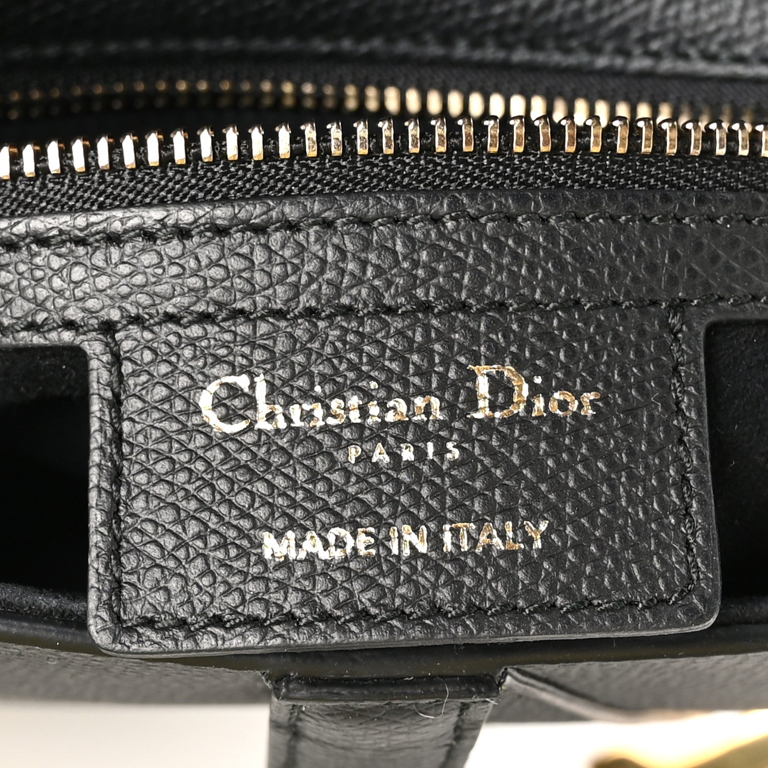 Christian Dior Grained Calfskin Saddle Bag Black 6 of 10