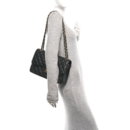 Chanel Caviar Quilted Jumbo Double Flap Black 2 of 11