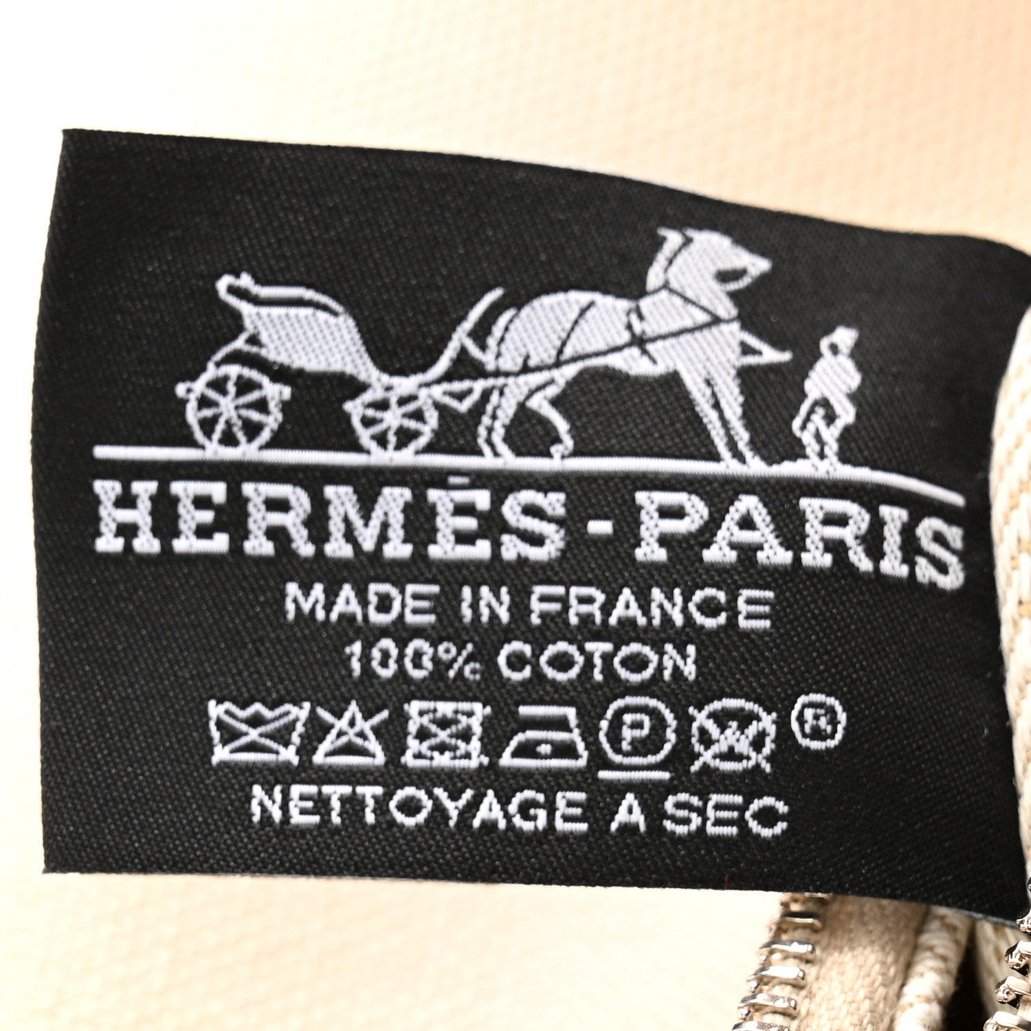 Hermes Canvas Large Bride-A-Brac Pouch Natural 6 of 6