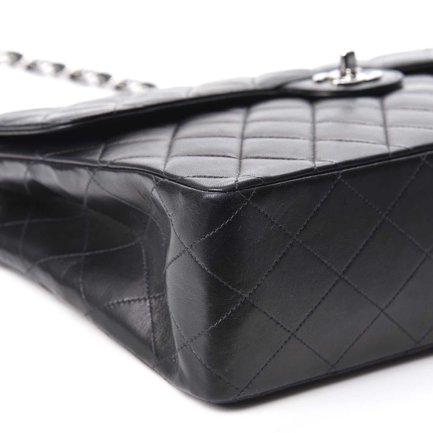 Chanel Lambskin Quilted Jumbo Single Flap Black 5 of 10