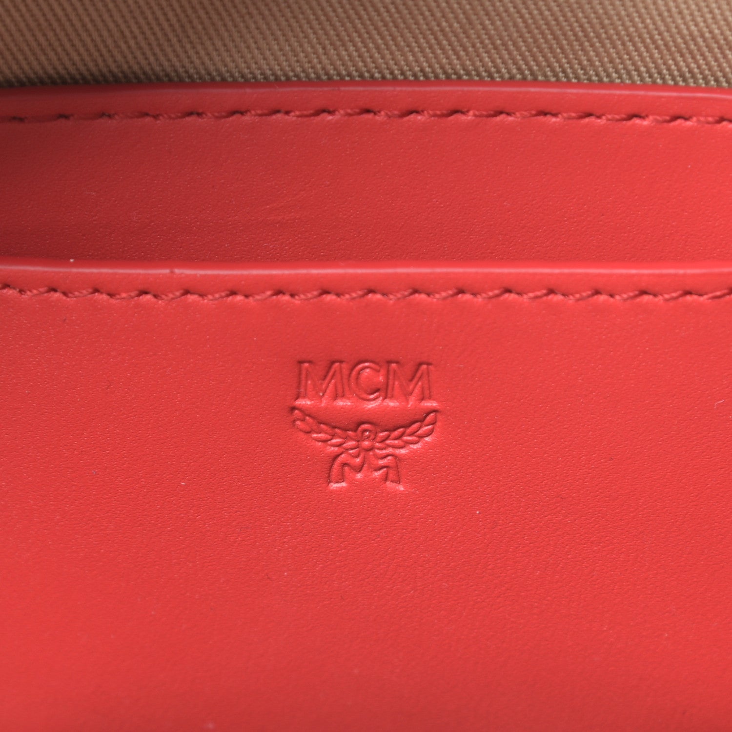 MCM Skyoptic Visetos X-Mini Stark Bebe Boo Backpack Cognac 6 of 13