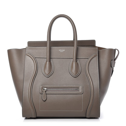 Celine Drummed Calfskin Mini Luggage Souris 1 of 9