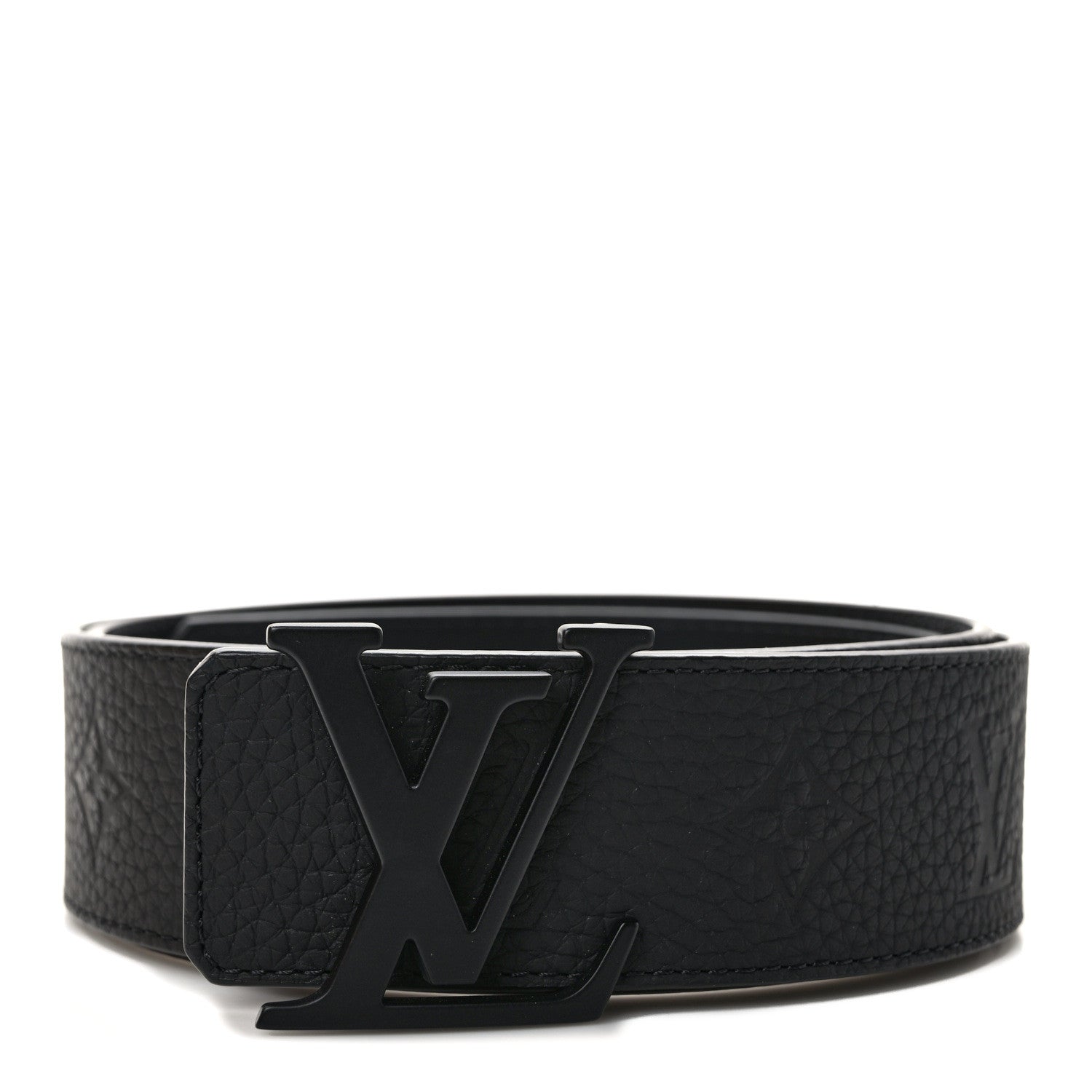 Louis Vuitton Taurillon Calfskin 40mm LV Initiales Reversible Belt 95 38 Black 1 of 5