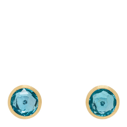 Marco Bicego 18K Yellow Gold Blue Topaz Jaipur Color Stud Earrings 1 of 4