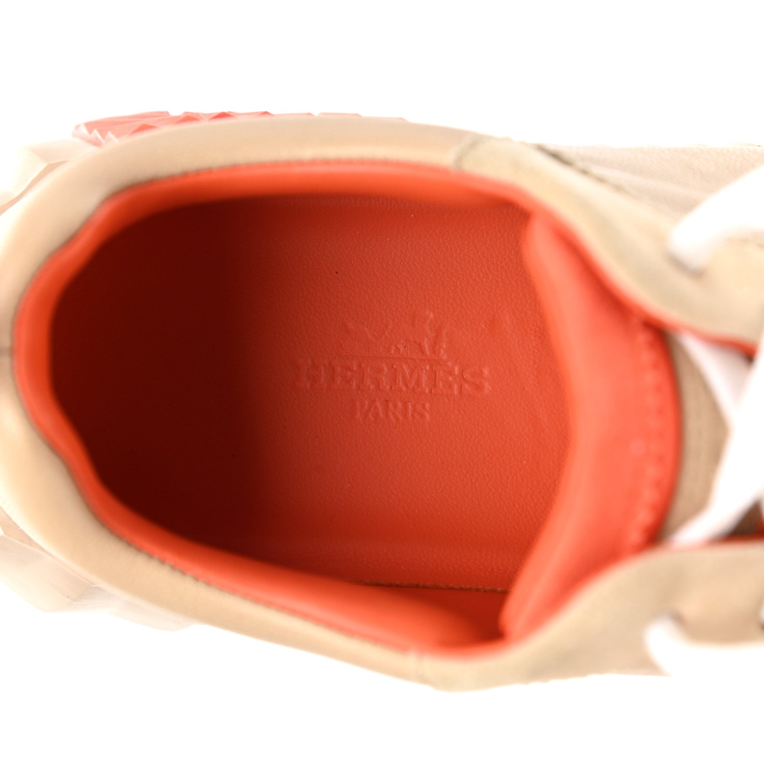 Hermes Goatskin Suede Bouncing Sneakers 36 Beige Sarrasin Sanguine 10 of 13