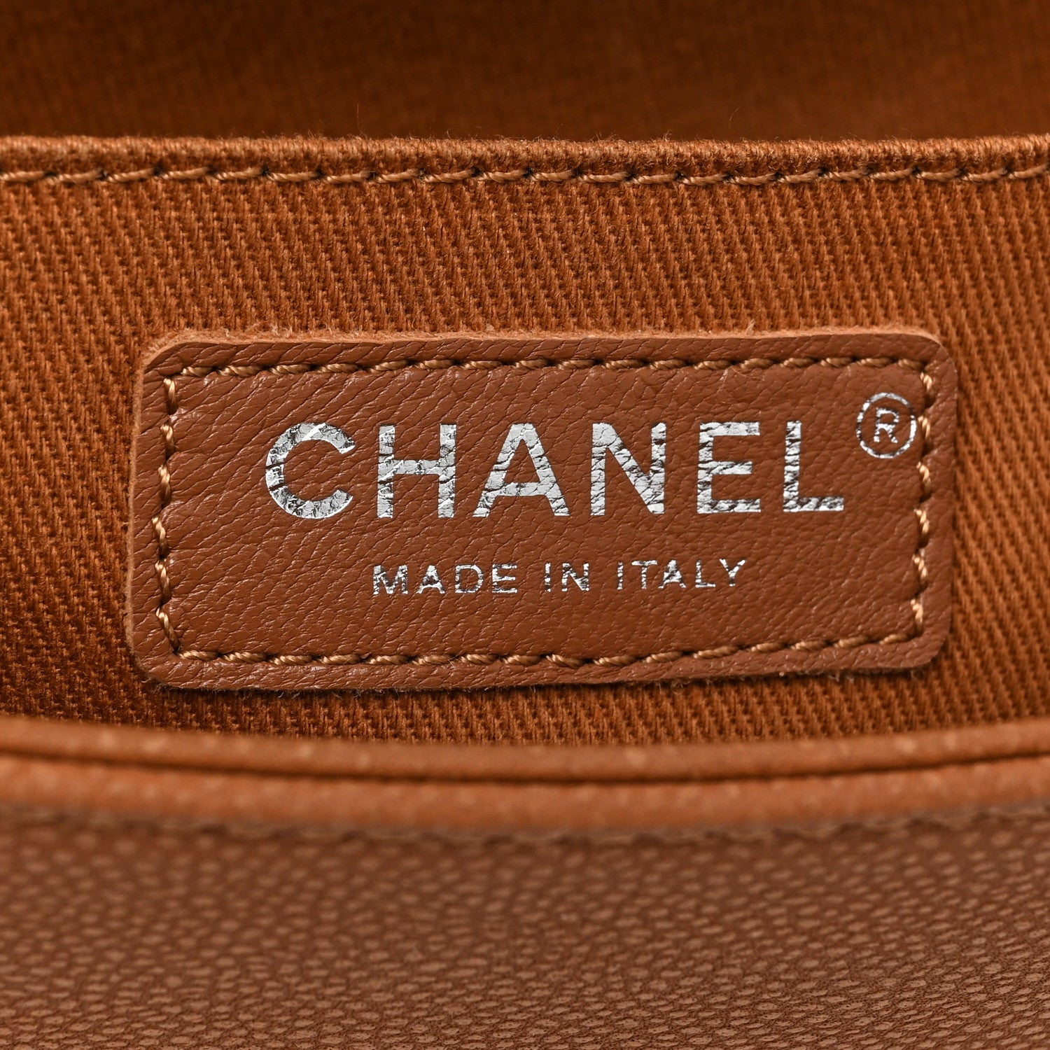 Chanel Washed Caviar Quilted Large Turn Around Ligne Flap Camel 6 of 14