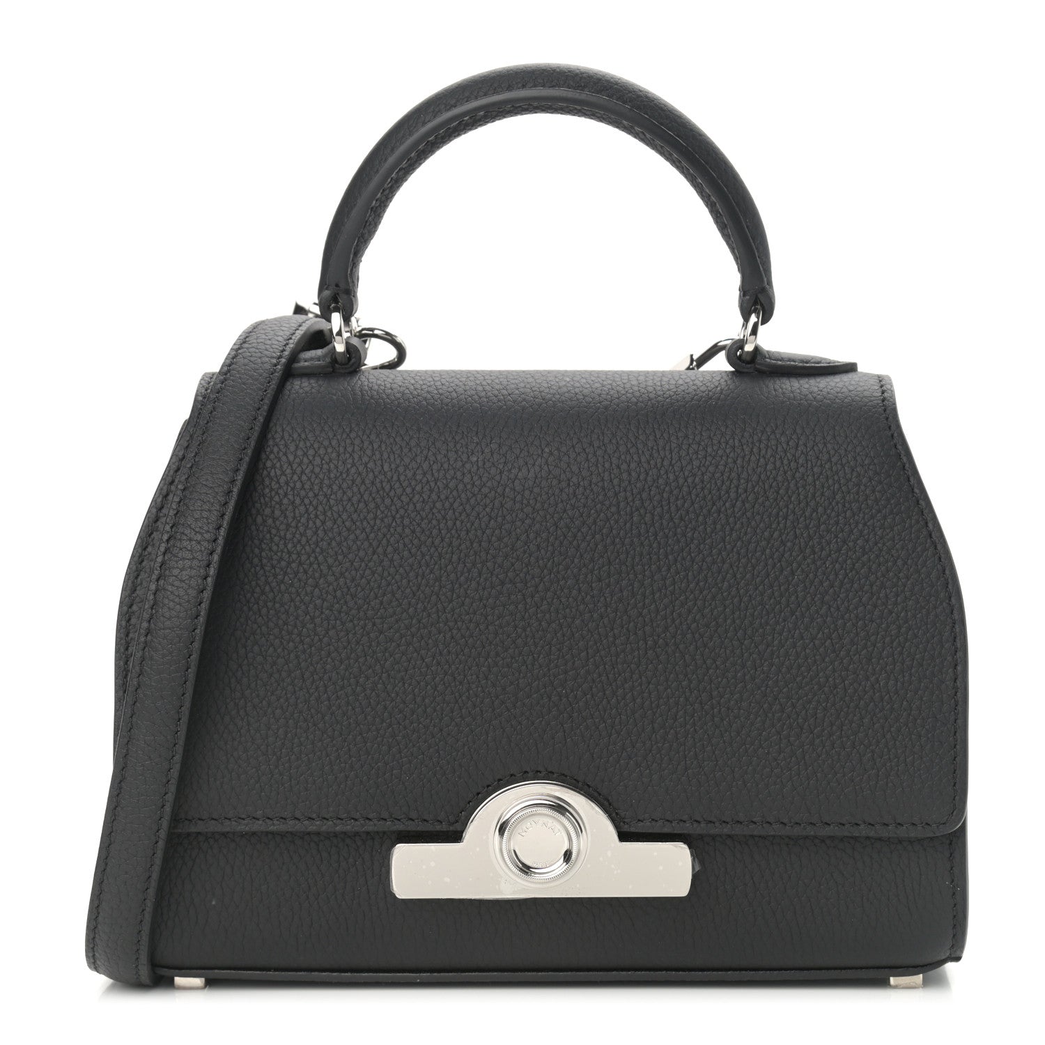 Moynat Taurillon Blush Rejane BB Black 1 of 9