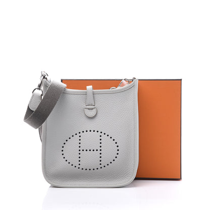 Hermes Taurillon Clemence Amazone Evelyne TPM Gris Perle Etain 10 of 10