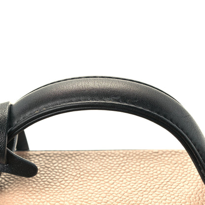 Chanel Caviar Quilted Medium CC Filigree Vanity Case Beige Black 12 of 13