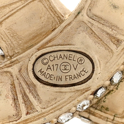 Chanel Baguette Crystal CC Brooch Gold 4 of 10