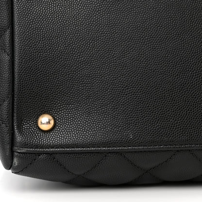 Chanel Caviar Quilted Large Coco Handle Shopping Tote Black 14 of 14