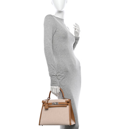Hermes Toile H Swift Kelly Sellier 28 Ecru Biscuit 2 of 11