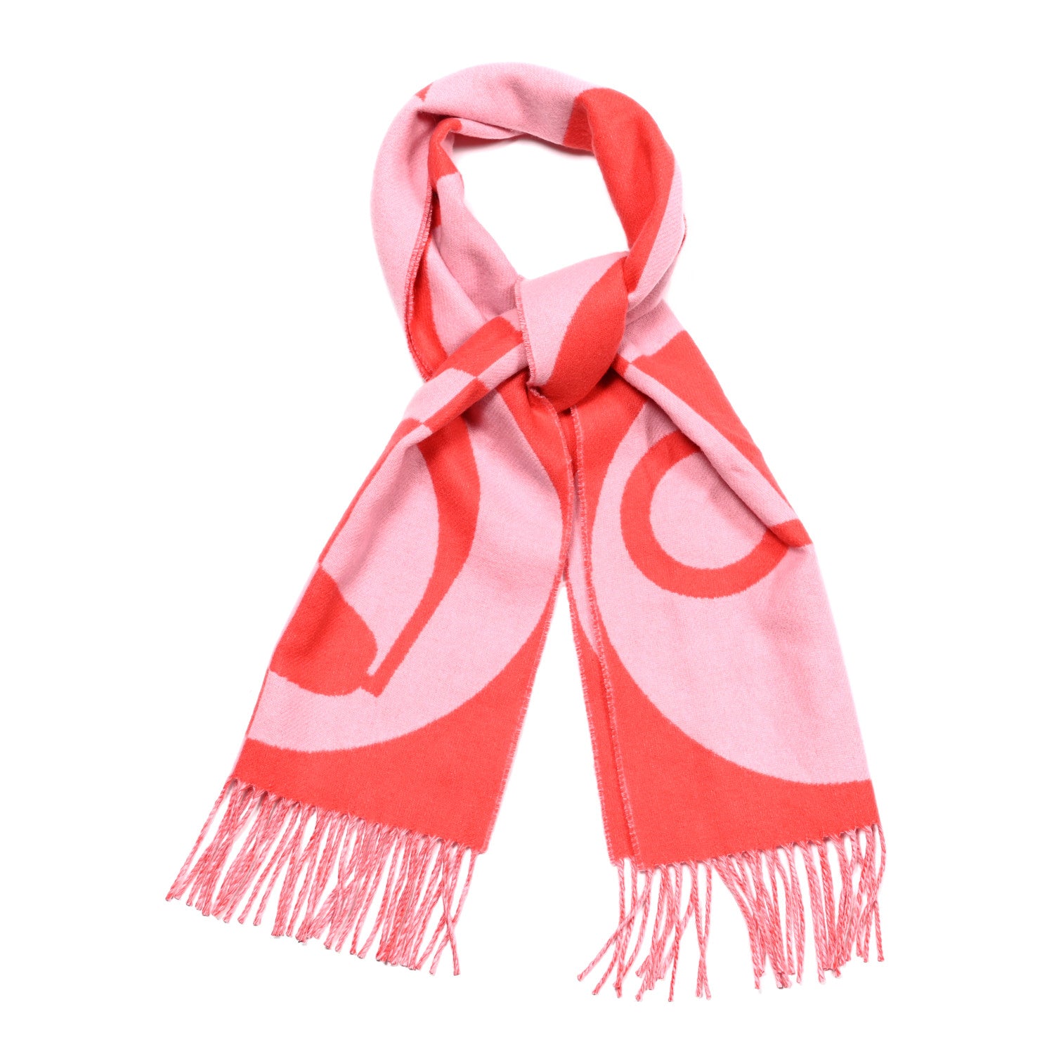 Hermes Cashmere Casaque Charms Muffler Grenadine Rose Bonbon 1 of 5