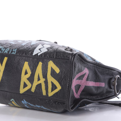 Balenciaga Agneau Graffiti All Over Classic Hardware S City Black Multicolor 7 of 9