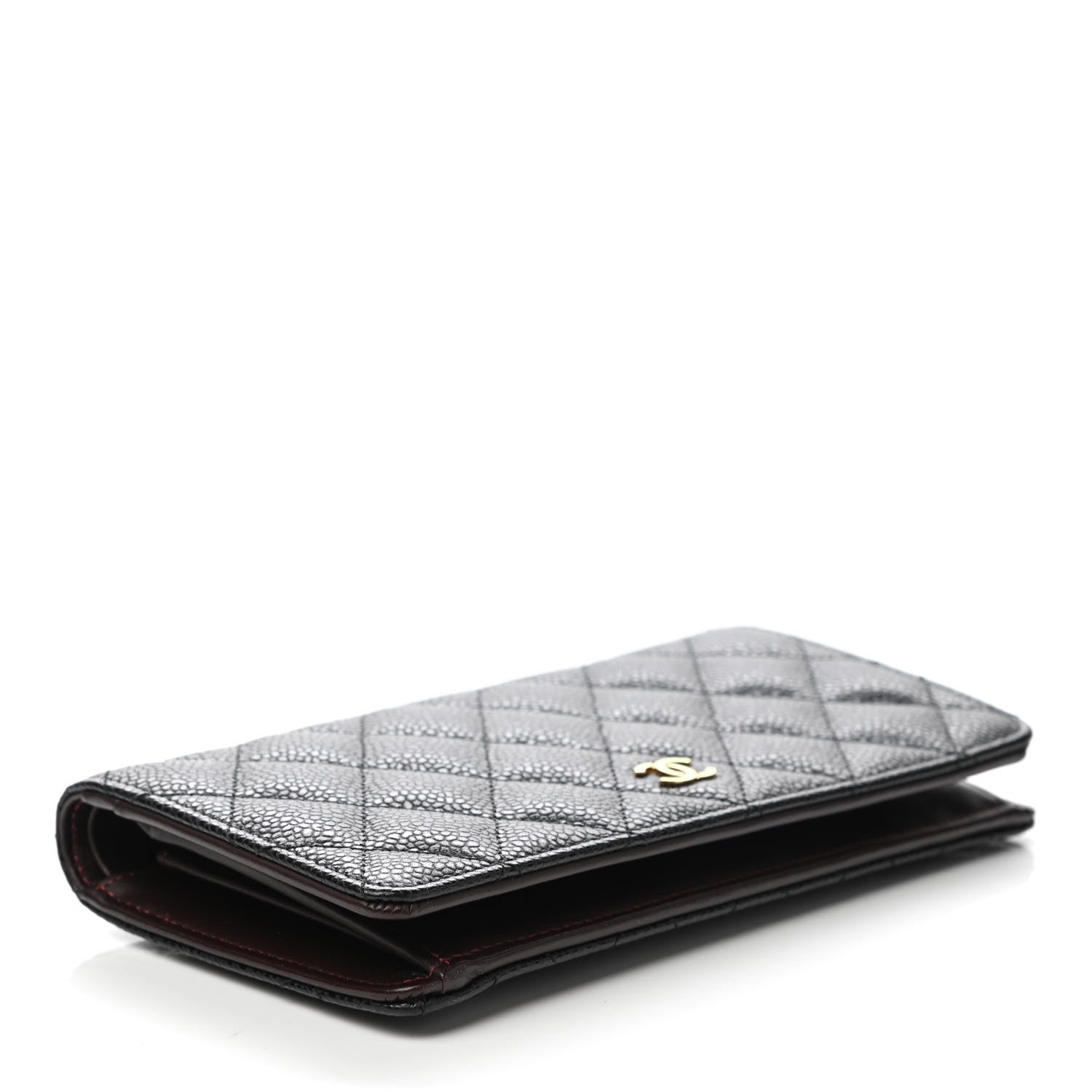 Chanel Caviar Quilted Yen Wallet Black 4 of 11