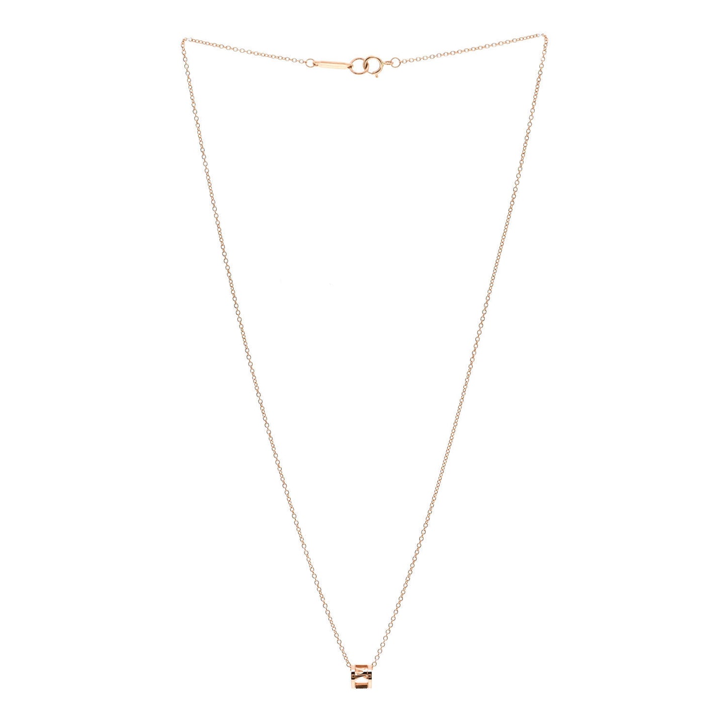 18K Rose Gold Atlas Open Pendant Necklace