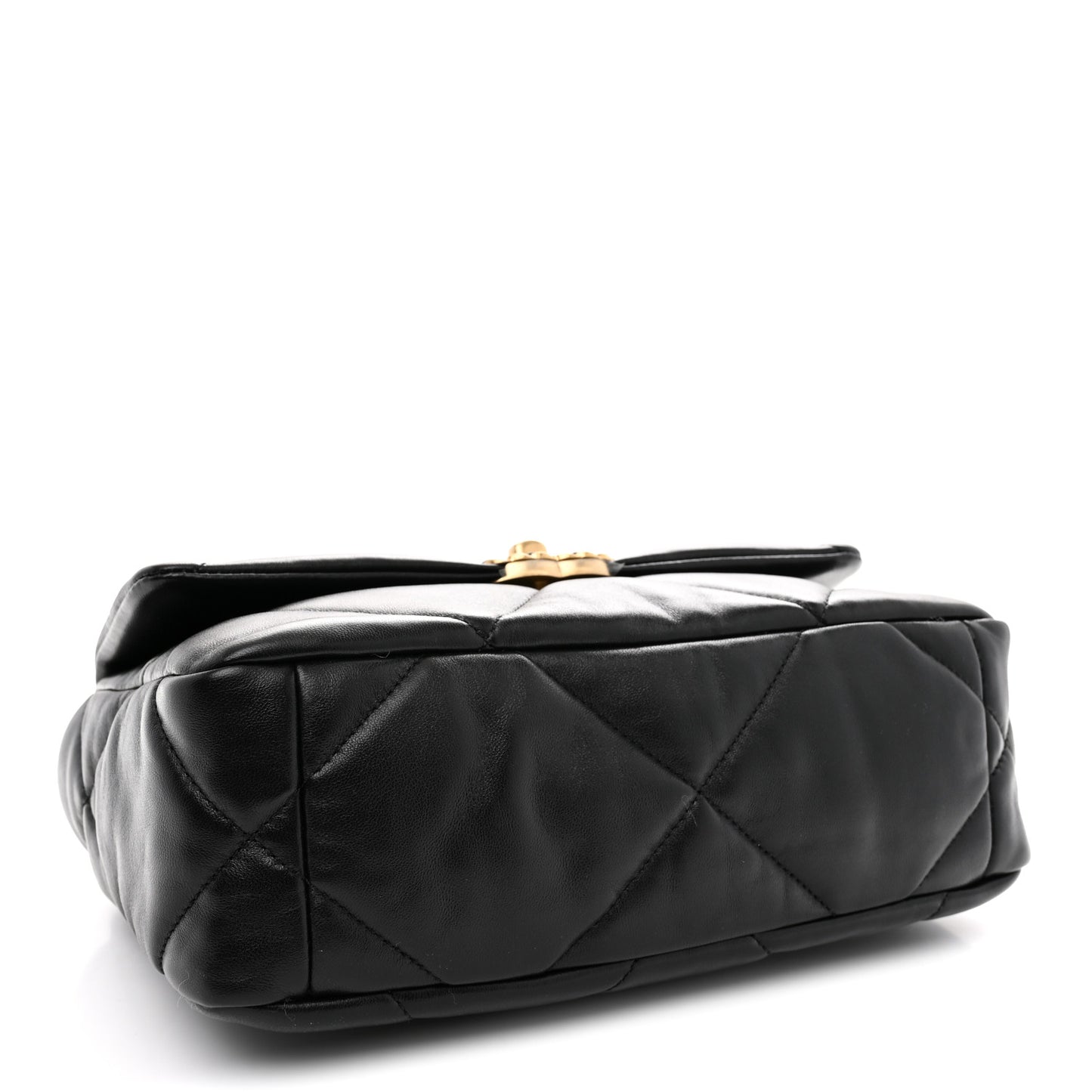 Lambskin Quilted Medium Chanel 19 Flap Black
