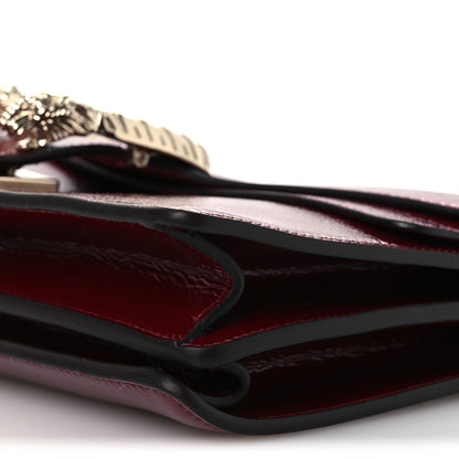 Gucci Crinkled Patent Small Dionysus Shoulder Bag Rosso Ancora Red 10 of 11