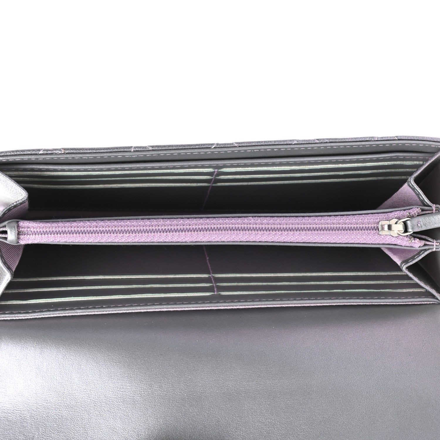 Chanel Iridescent Lambskin Quilted Reissue Large Gusset Flap Wallet Light Purple 6 of 8