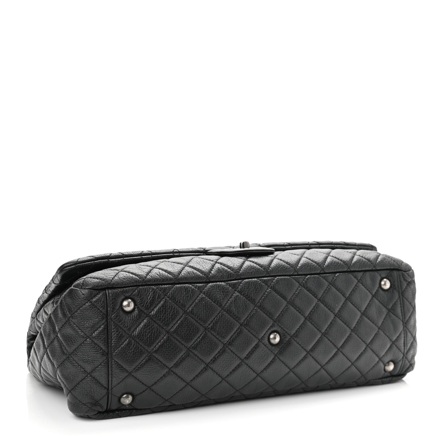 Chanel Calfskin Quilted XXL Travel Flap Bag Black 4 of 10