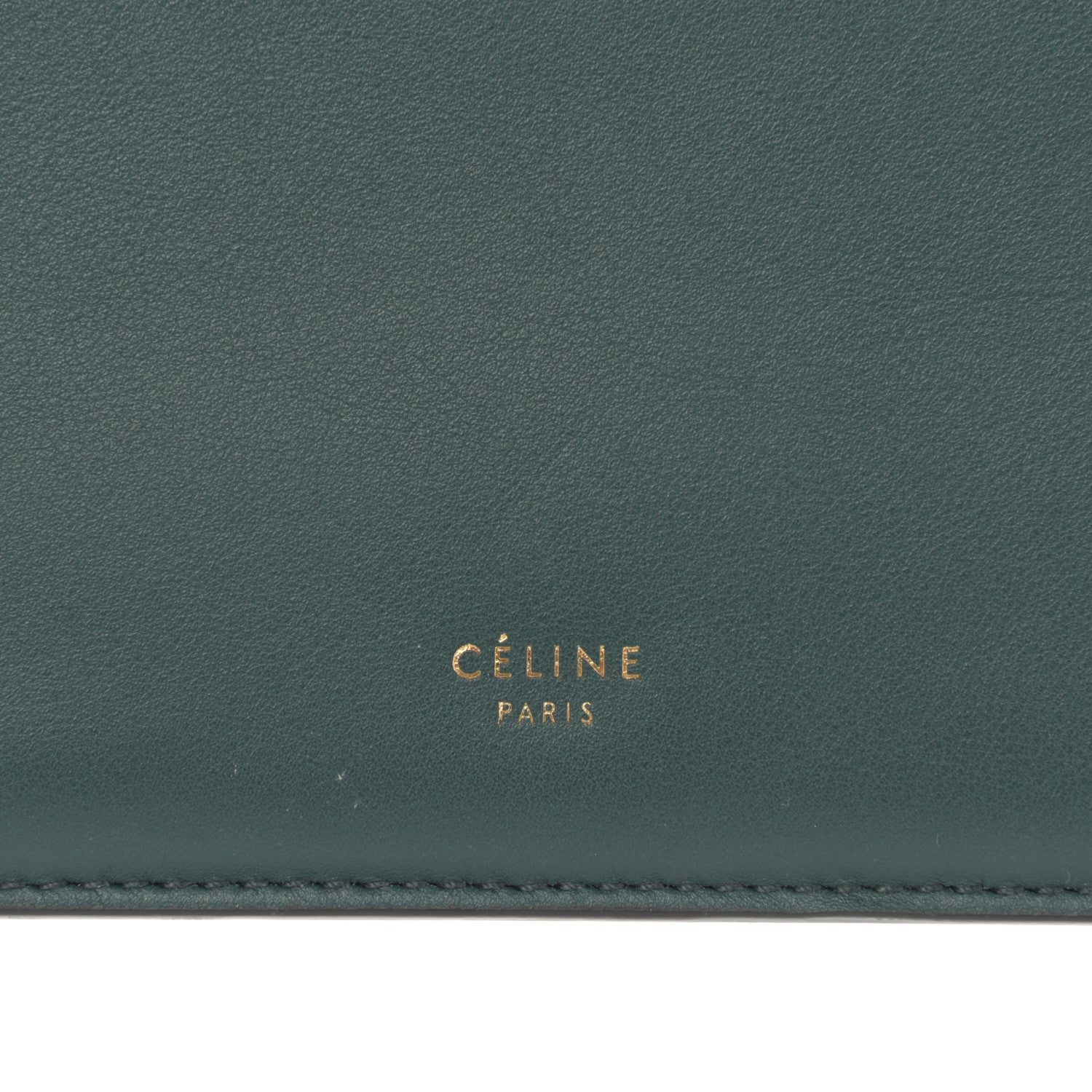 Celine Smooth Calfskin Medium Clasp Shoulder Bag Forest 6 of 11
