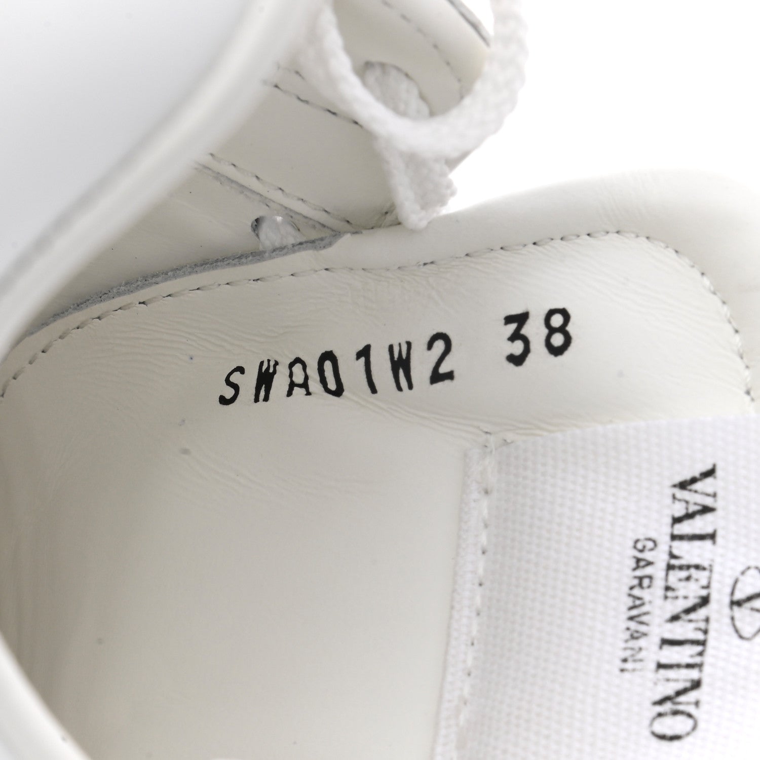 Valentino Garavani Calfskin Rockstud Untitled Open Sneakers 38 White 10 of 11