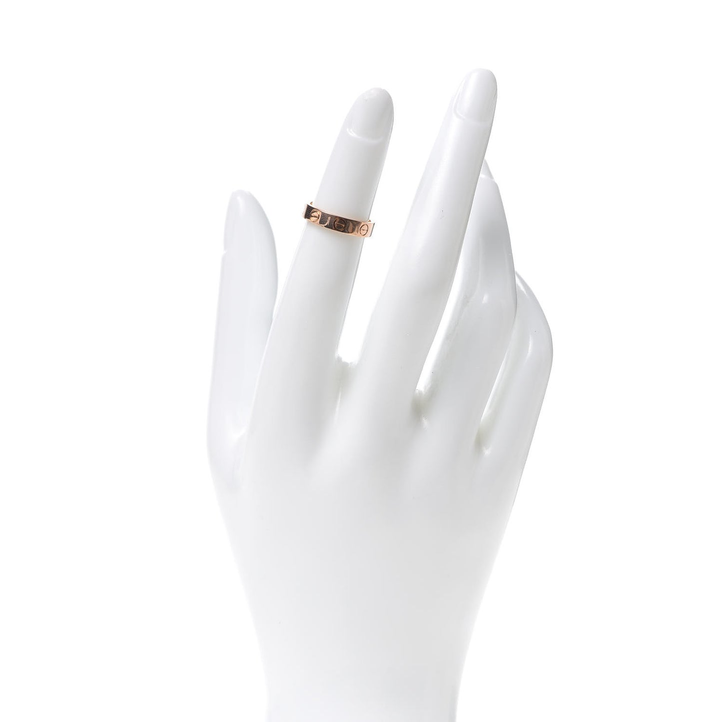 18K Pink Gold 3.5mm LOVE Wedding Band Ring 46 3.75