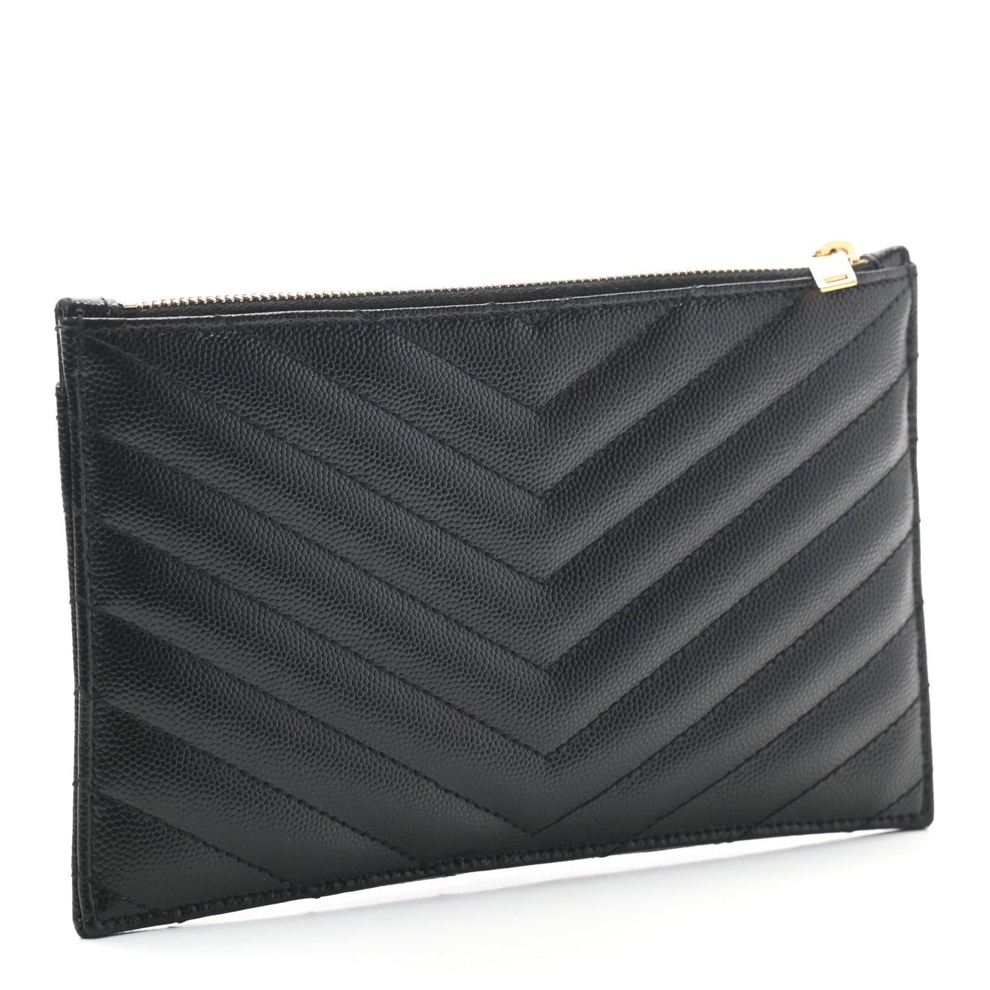 Grain De Poudre Chevron Monogram Bill Pouch Black