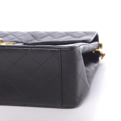 Chanel Lambskin Quilted XL Jumbo Single Flap Black 10 of 12