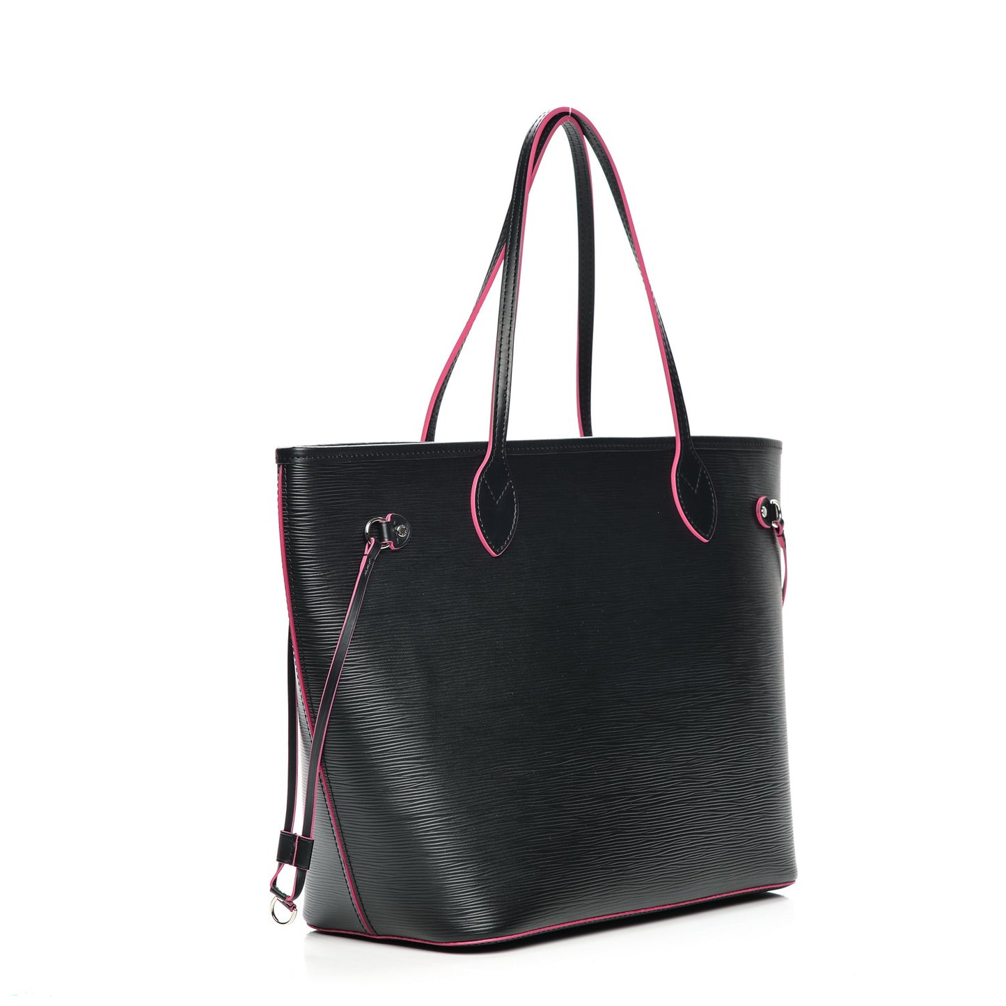 Epi Neverfull MM Black Hot Pink