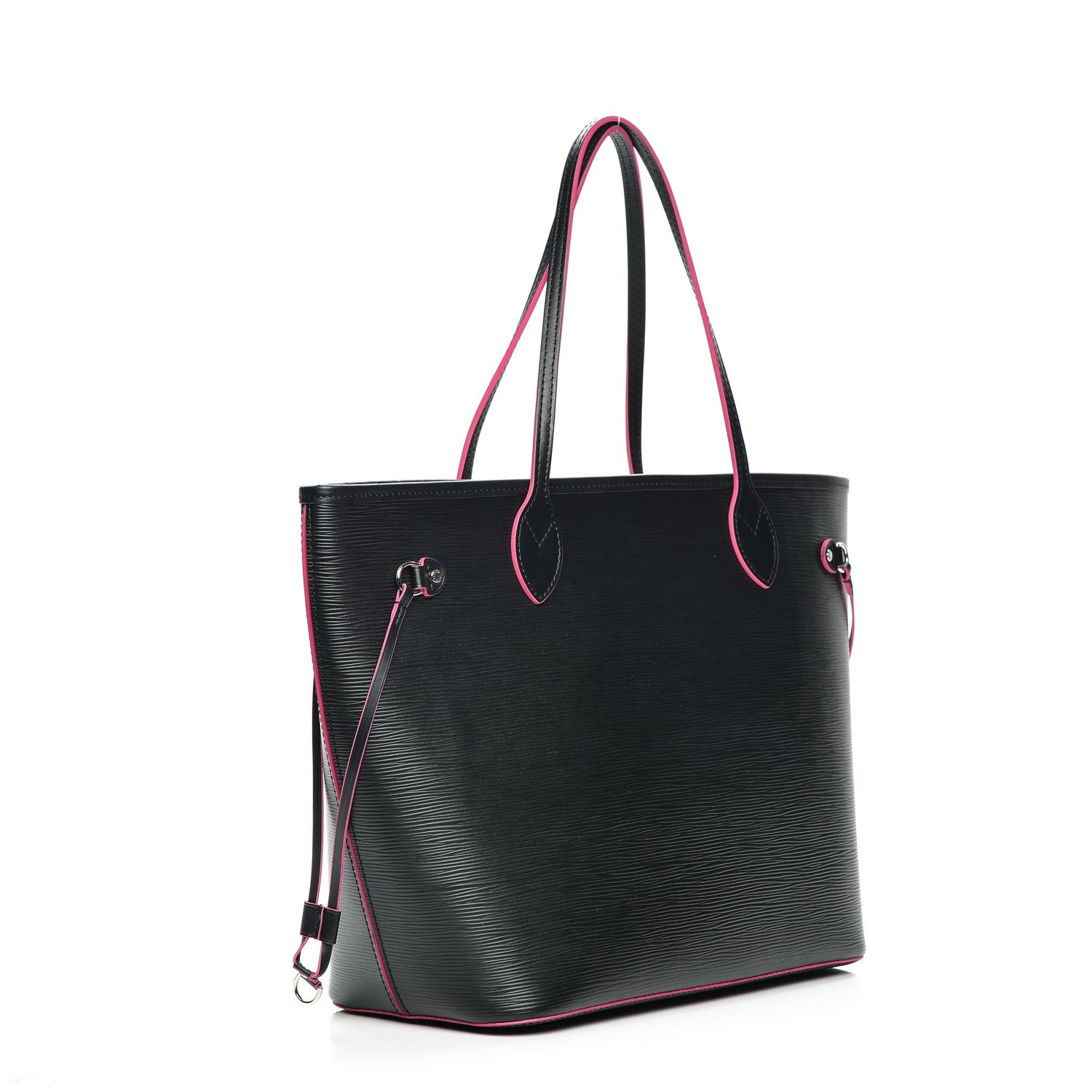 Louis Vuitton Epi Neverfull MM Black Hot Pink 4 of 7