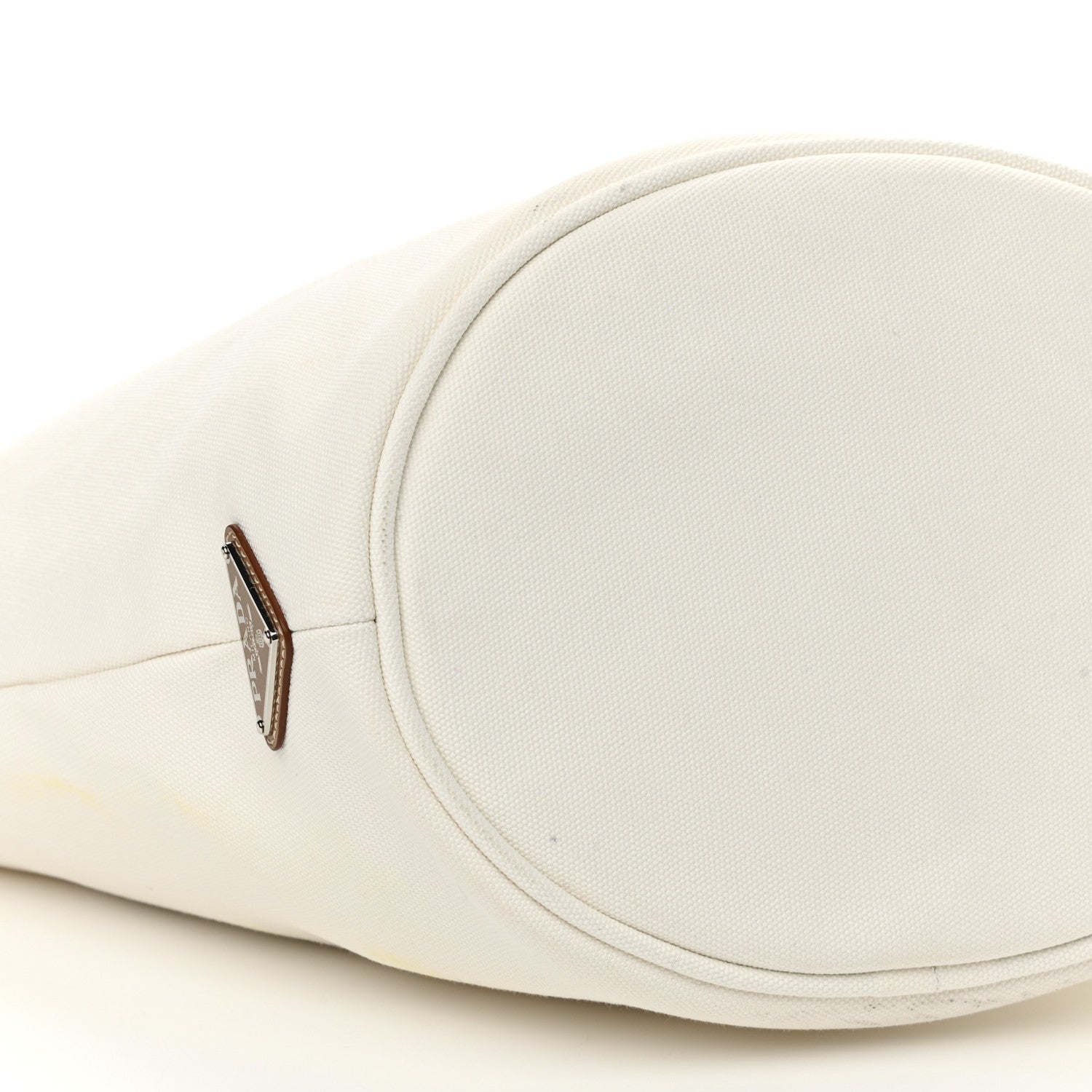Prada Canapa Small Shopping Tote White 10 of 12