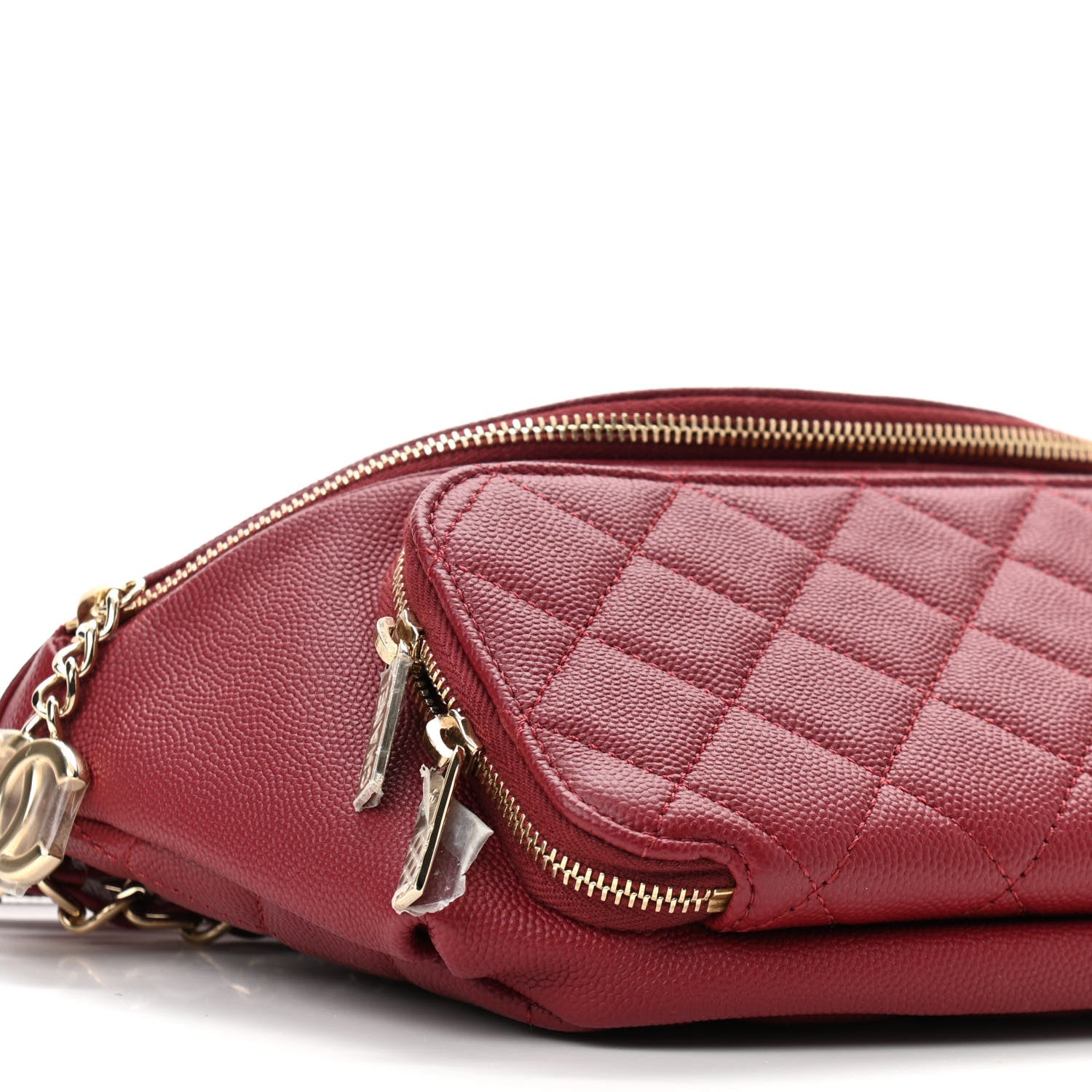 Chanel Caviar Quilted Business Affinity Waist Belt Bag Burgundy 14 of 19