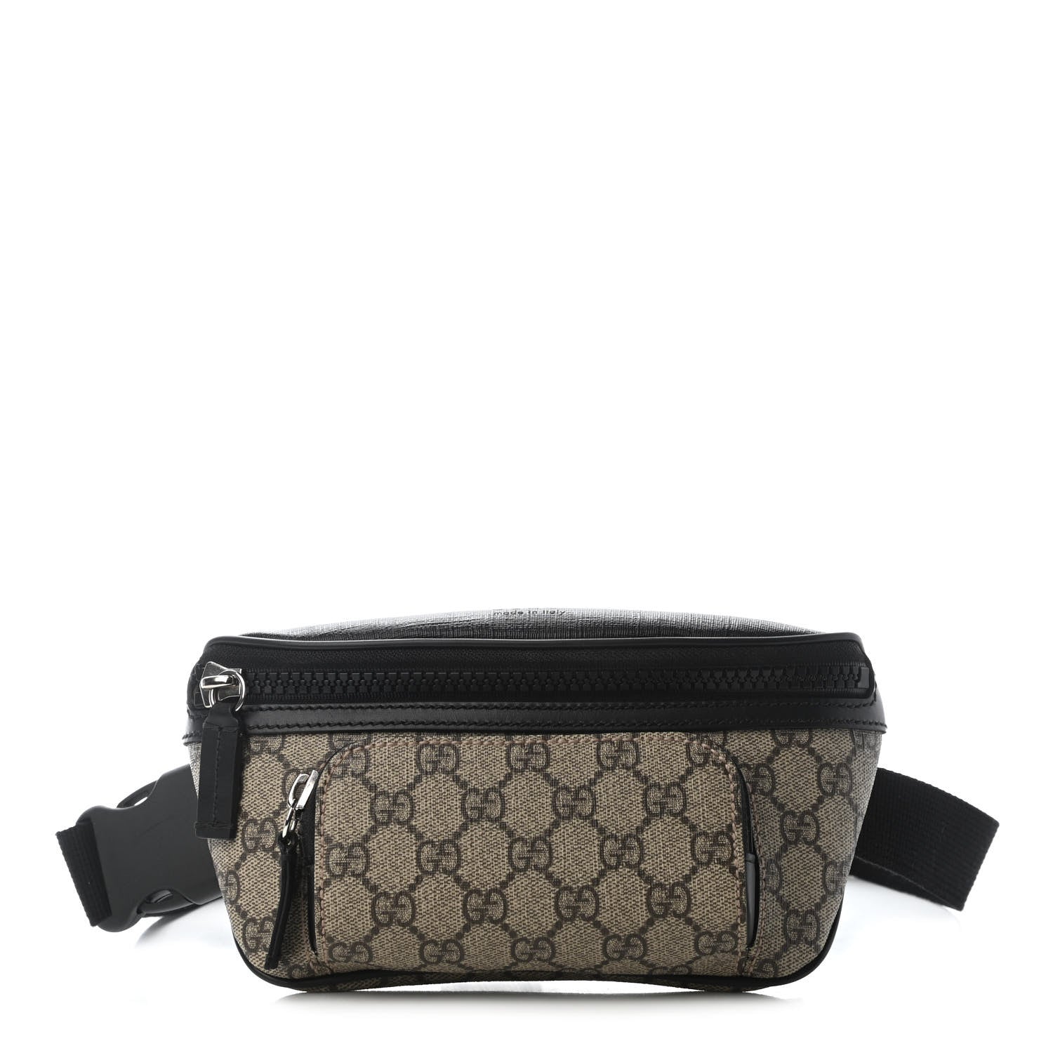 Gucci GG Supreme Monogram Belt Bag Black 1 of 9