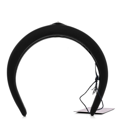 Prada Re-Nylon Metal Triangle Logo Headband Black 1 of 5
