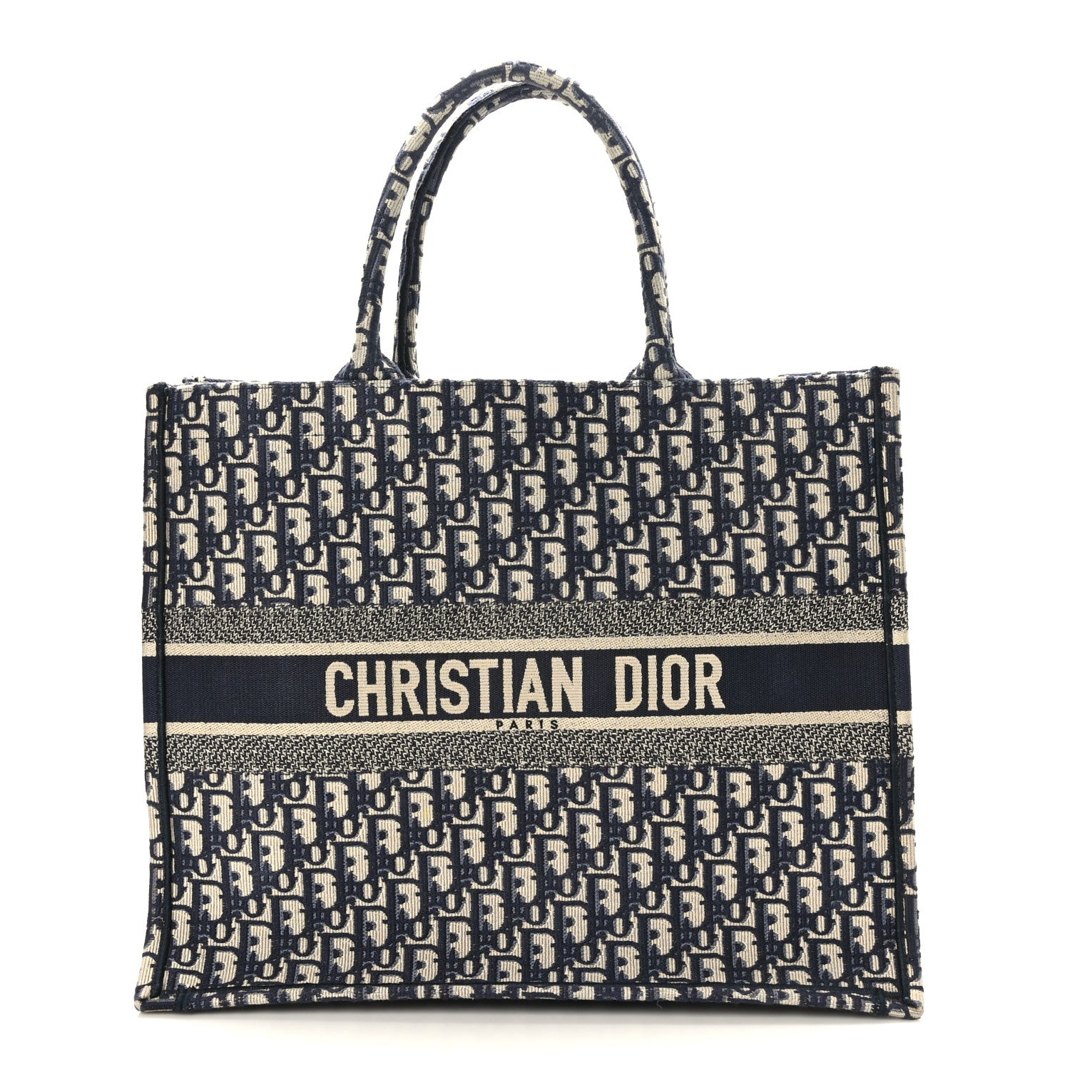 Christian Dior Oblique Large Book Tote Blue Multicolor 1 of 9