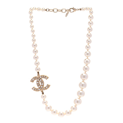 Chanel Pearl CC 100th Anniversary Necklace Light Gold 3 of 5