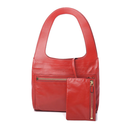 Tom Ford Ramskin Alix Shoulder Bag Flame Red 1 of 9