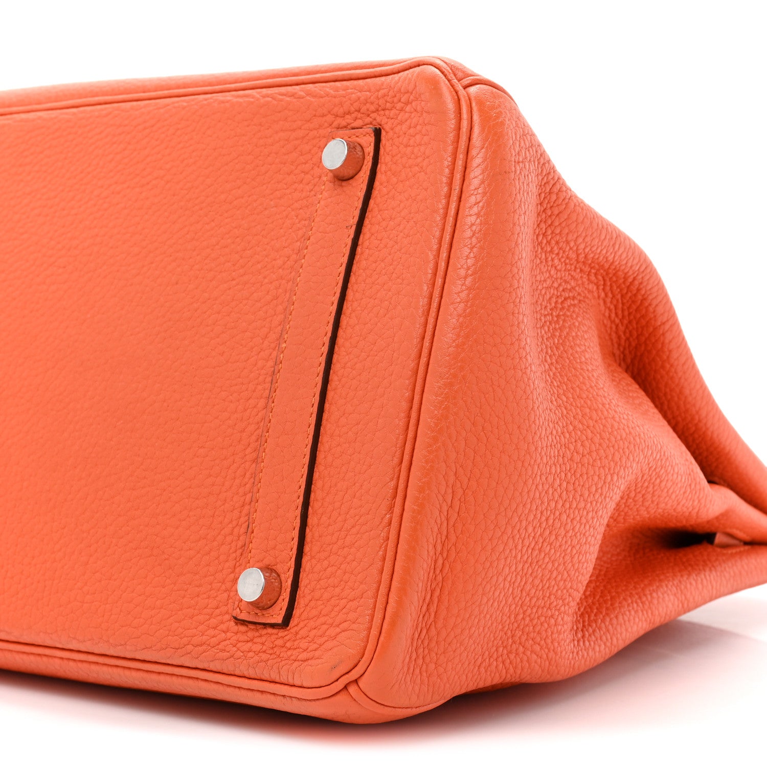 Hermes Taurillon Clemence Birkin 35 Orange 8 of 12