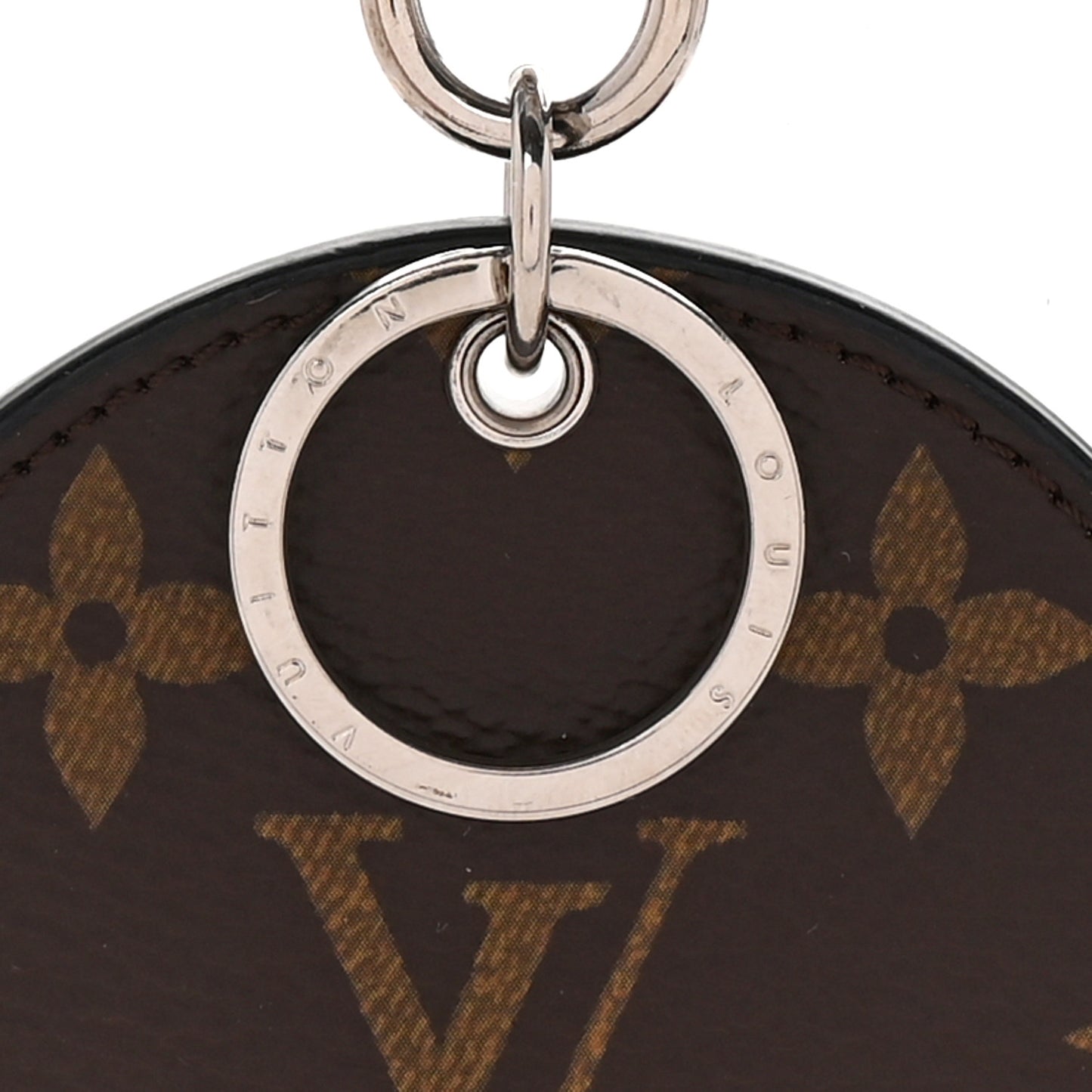 Monogram Corduroy Patchwork Bag Charm Key Ring