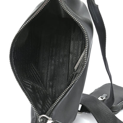 Prada Re-Nylon Saffiano Pocket Zippered Shoulder Bag Black 6 of 8