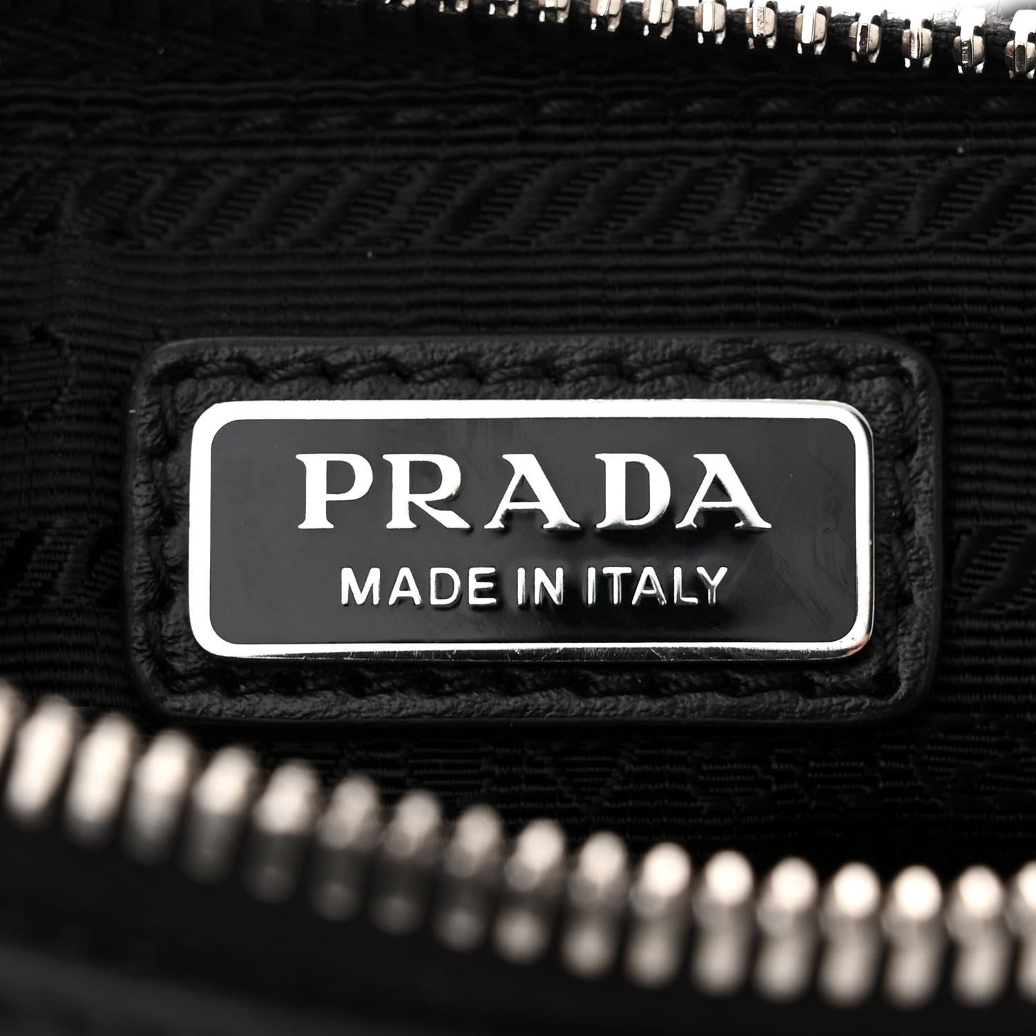 Prada Spazzolato Pocket Pouch Shoulder Bag Black 6 of 10