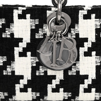 Christian Dior Canvas Macro Houndstooth Lady D-Joy Black White 8 of 11