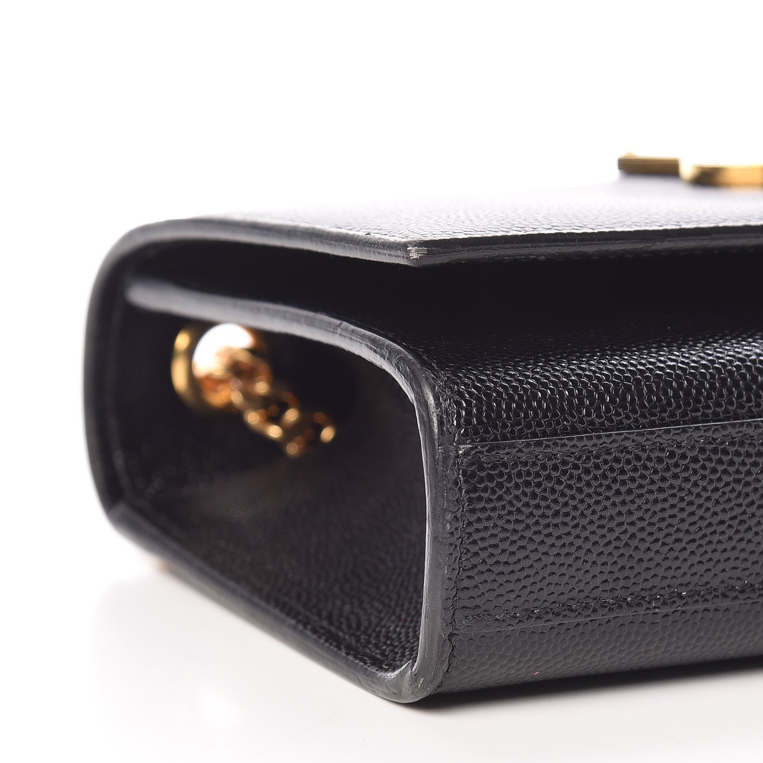 Saint Laurent Grain De Poudre Small Monogram Kate Satchel Black 9 of 12