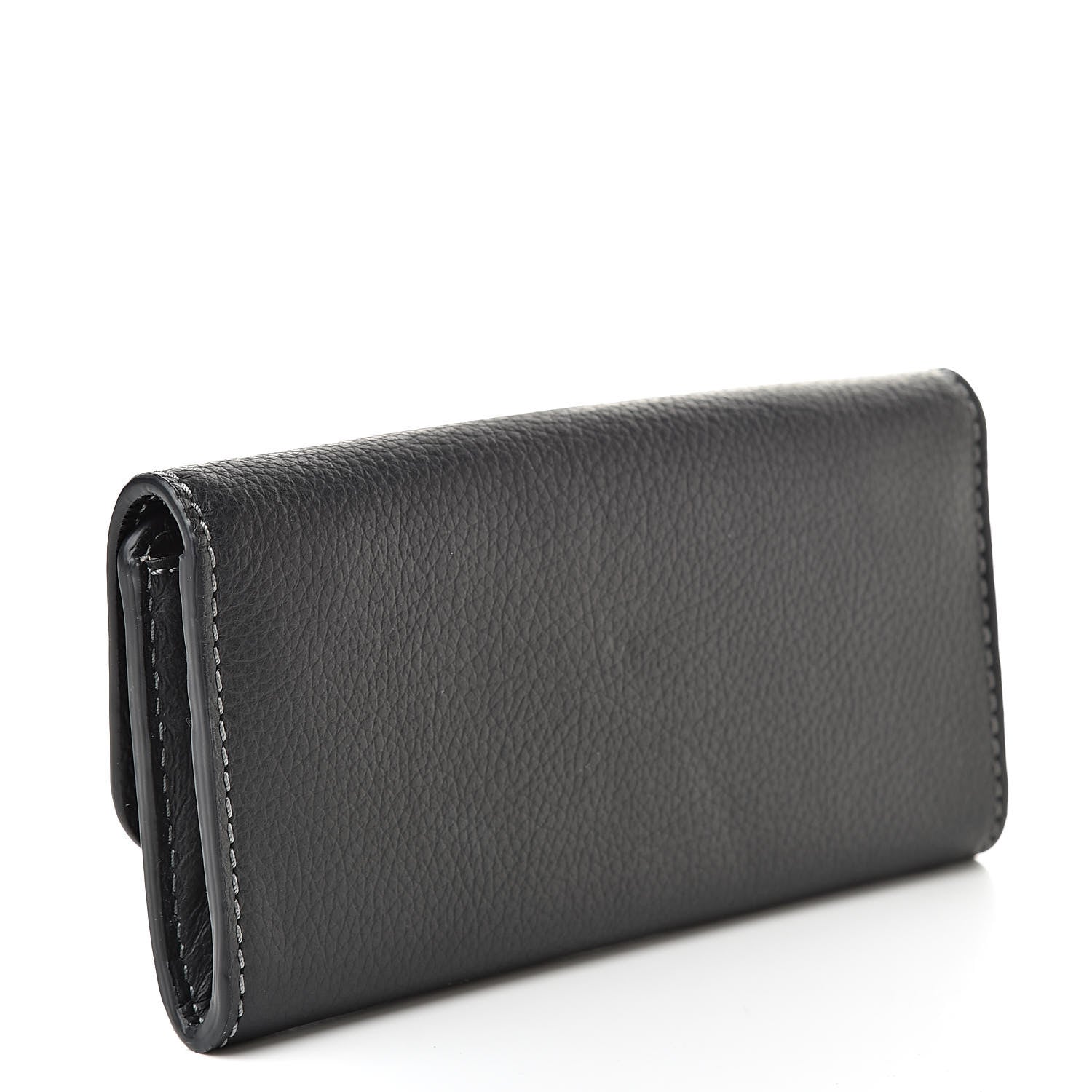 Chloe Calfskin Marcie Continental Flap Wallet Black 3 of 8
