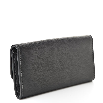 Chloe Calfskin Marcie Continental Flap Wallet Black 3 of 8