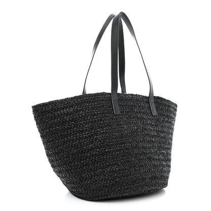 Saint Laurent Raffia Medium Panier Bag Black 3 of 11