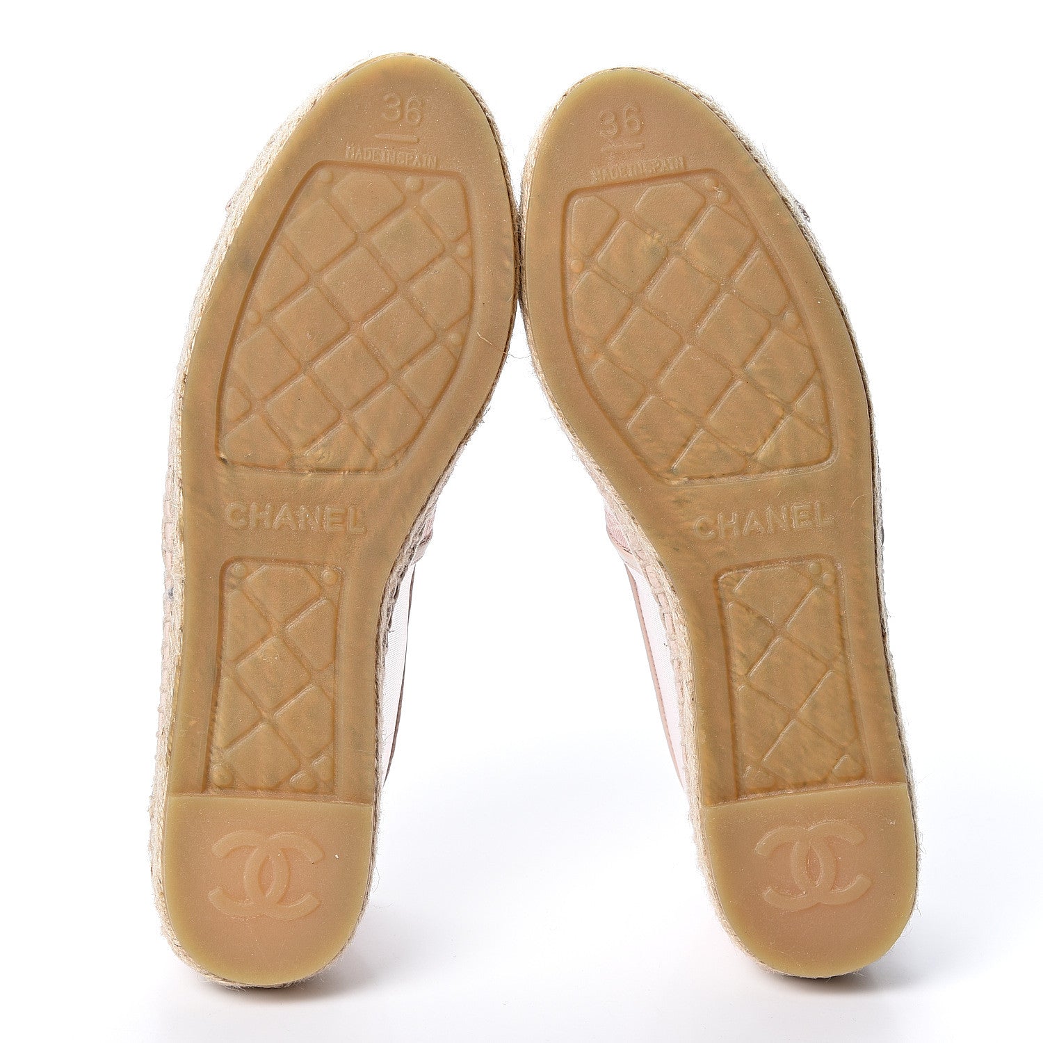 Chanel Mesh Grosgrain CC Espadrilles 36 Pink 7 of 11